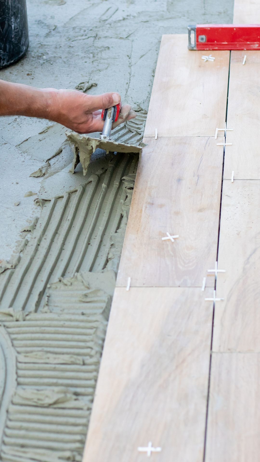 Pose de carrelage en céramique