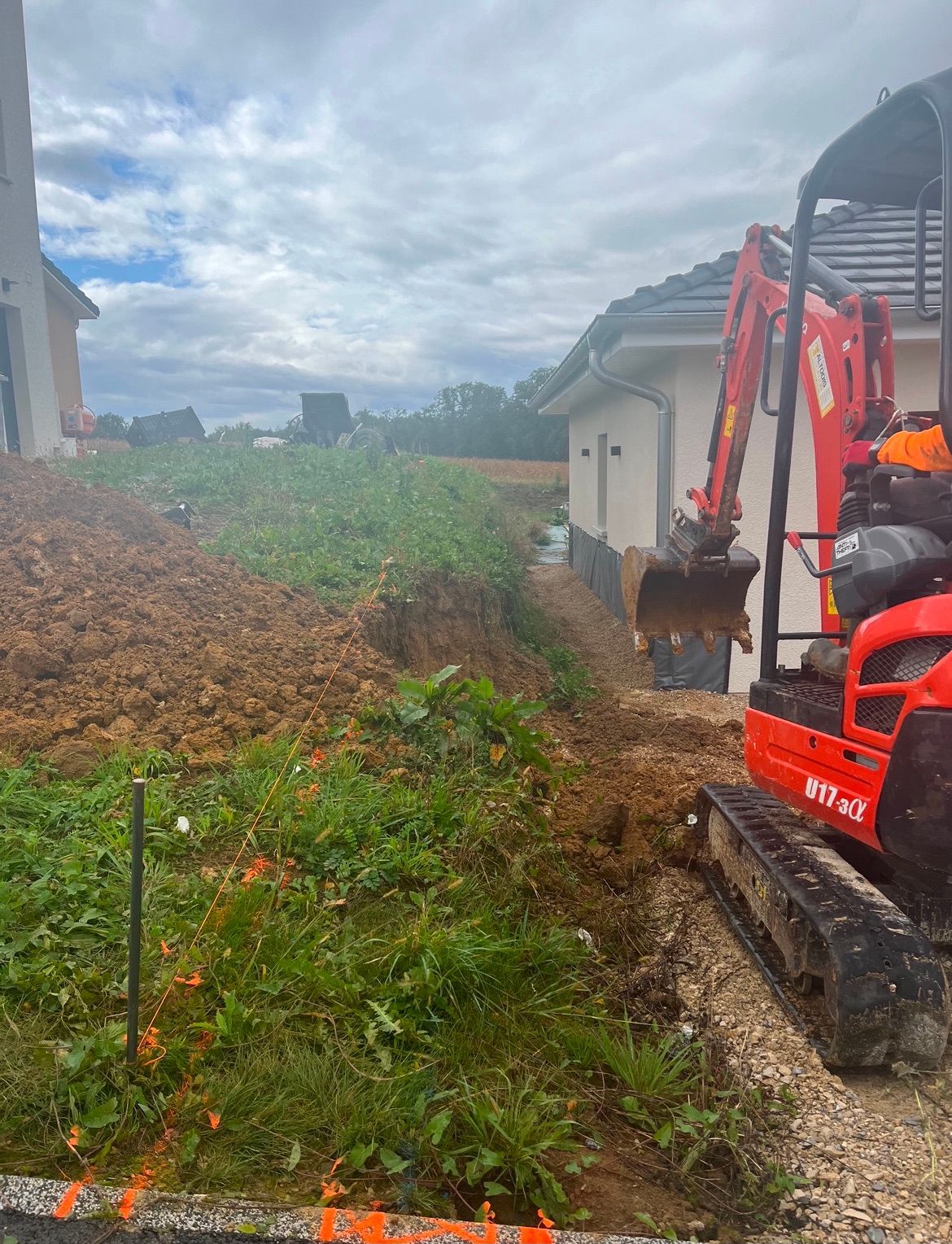 Préparation du terrassement sur un terrain