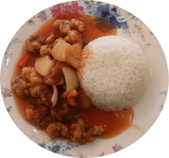 Rong Town - restaurant chinois et thaïlandais - poulet aigre-doux - Sion