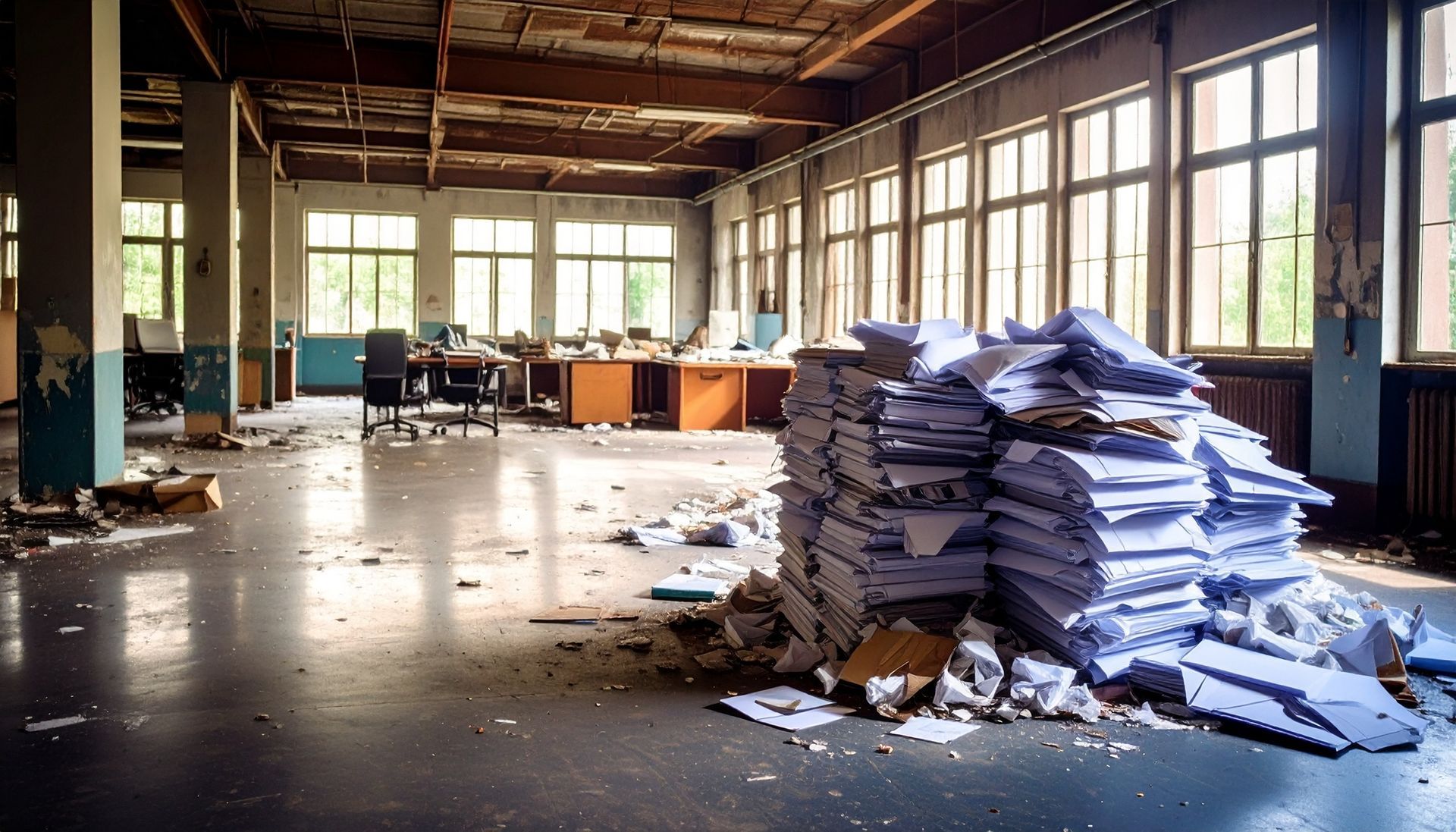 Débarras d'archive d'une entreprise