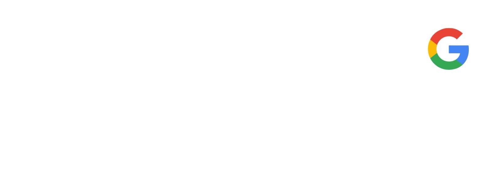 El logotipo de Google está sobre un fondo blanco.