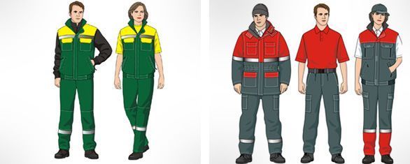 Un grupo de personas están paradas una al lado de la otra vistiendo diferentes uniformes.