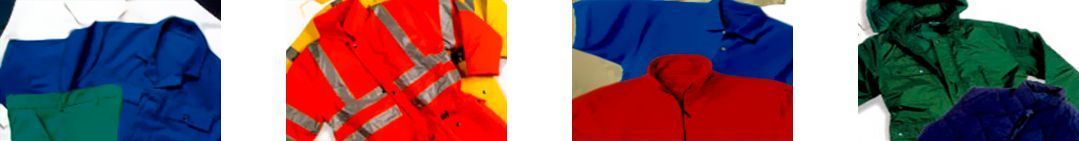 Una fila de banderas de colores están alineadas en fila sobre un fondo blanco.