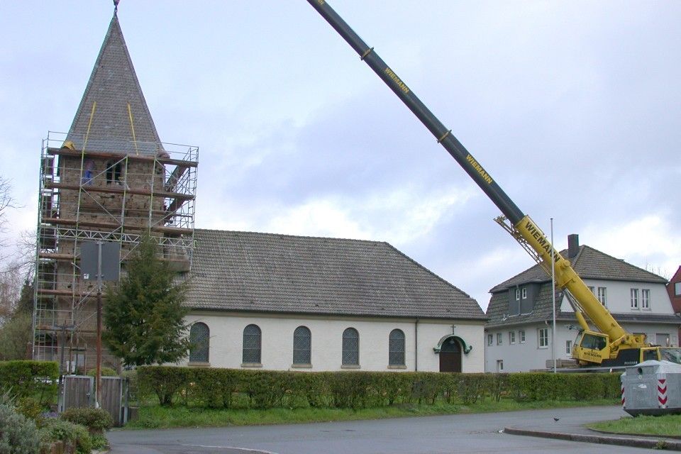 Montagearbeiten am Haus