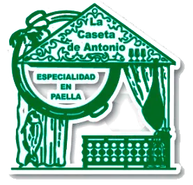 A logo for la caseta de antonio especialidad en paella