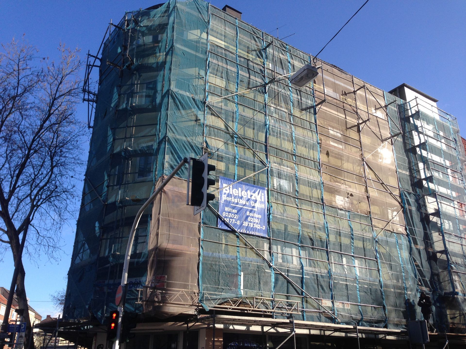 Baugerüst am Einfamilienhaus