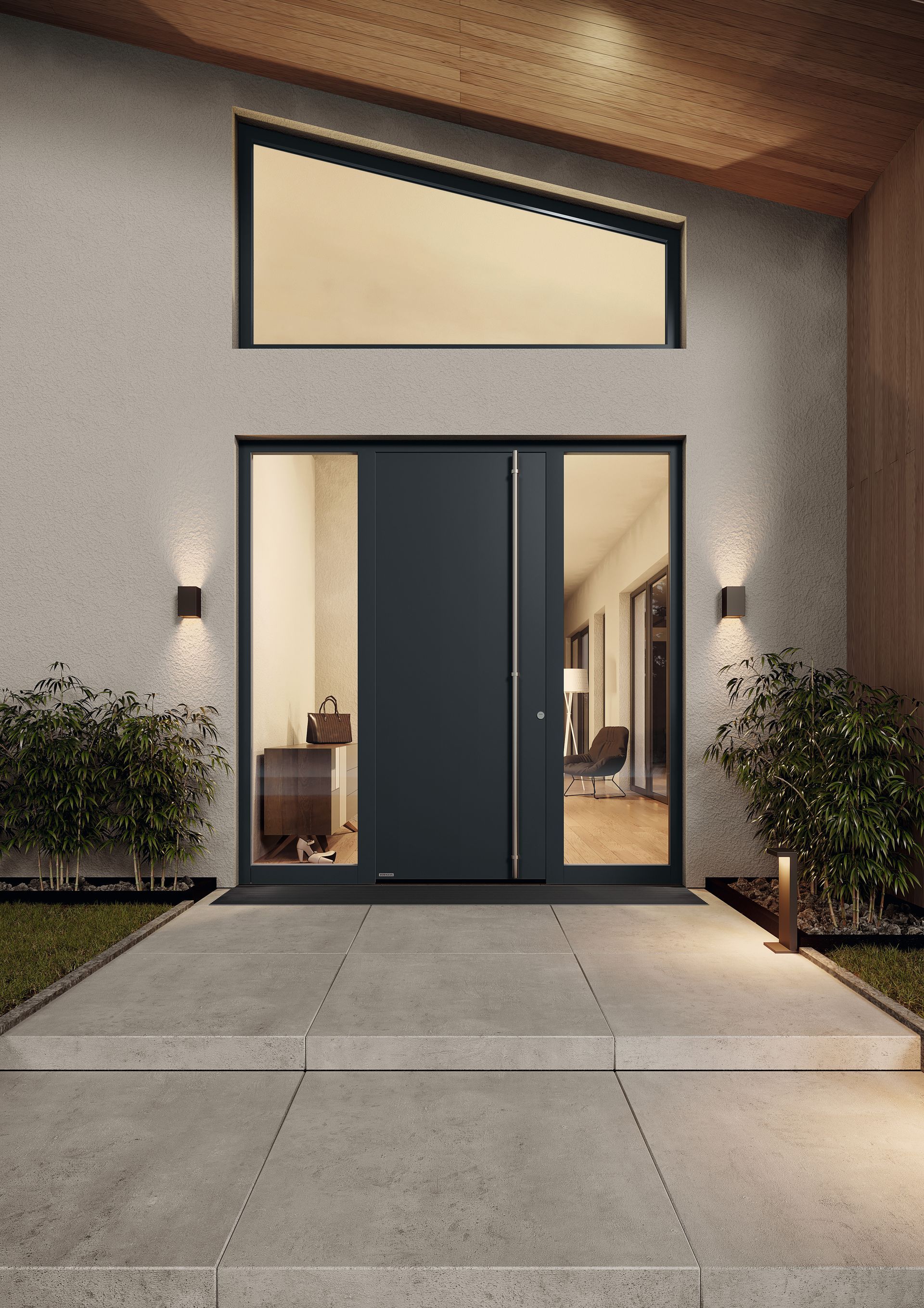 Aluminium-Haustür ThermoSafe Motiv 860 RAL 7016 von HÖRMANN