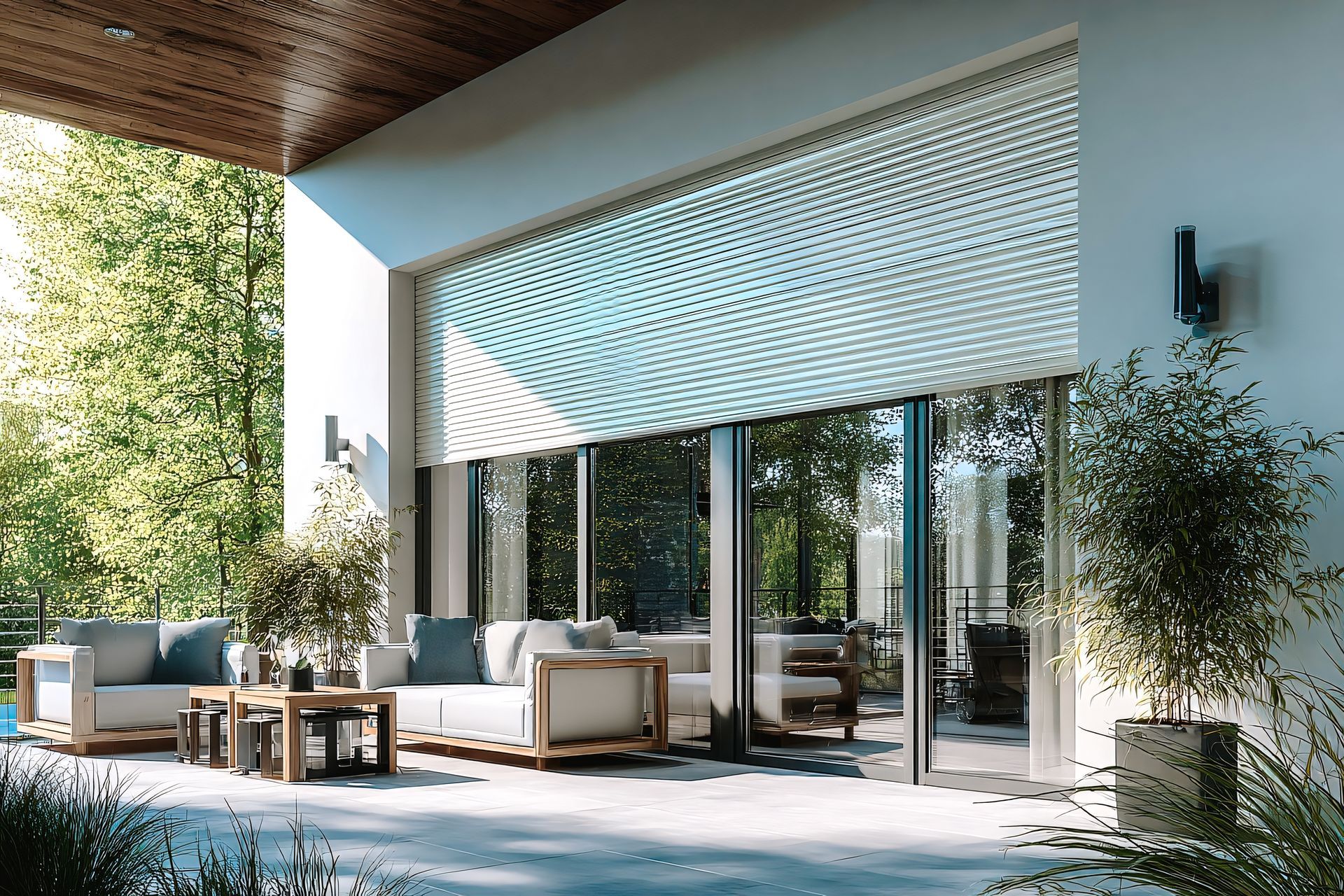 Espace extérieur bien aménagé