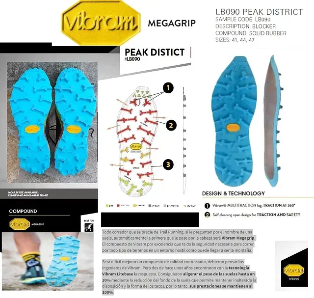 Una imagen de un par de zapatos Vibram Megagrip