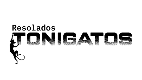 Un logotipo en blanco y negro para resueltos tonigatos con un mono en él.