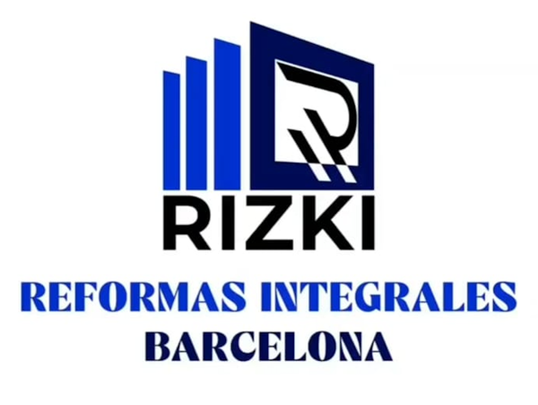 A logo for rizki reformas integrales barcelona