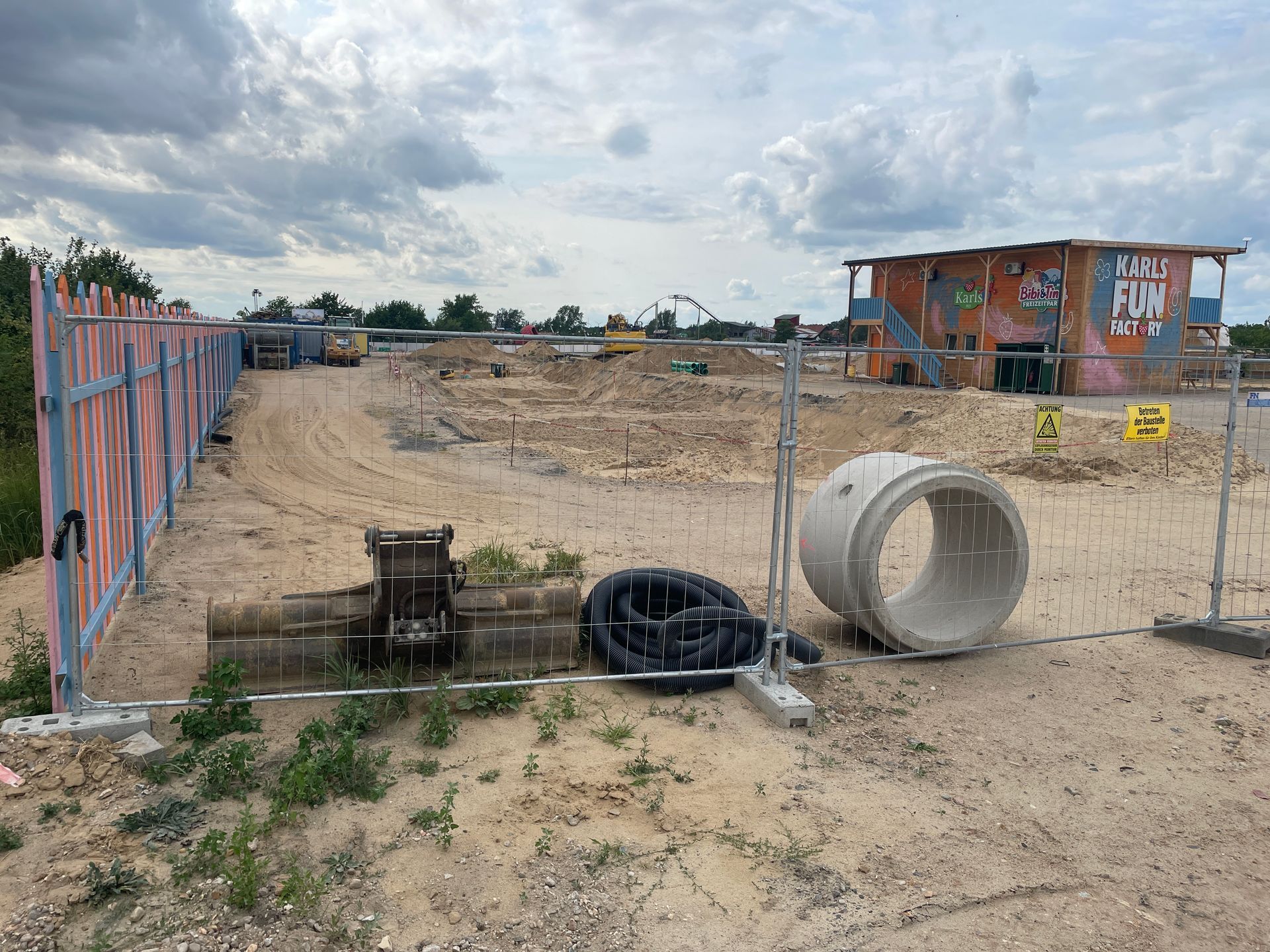 Baustelle Bibi & Tina Freizeitpark Elstal hinterer Bereich