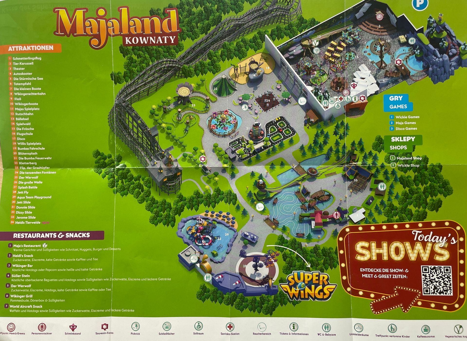 Parkplan Freizeitpark Majaland Kownaty
