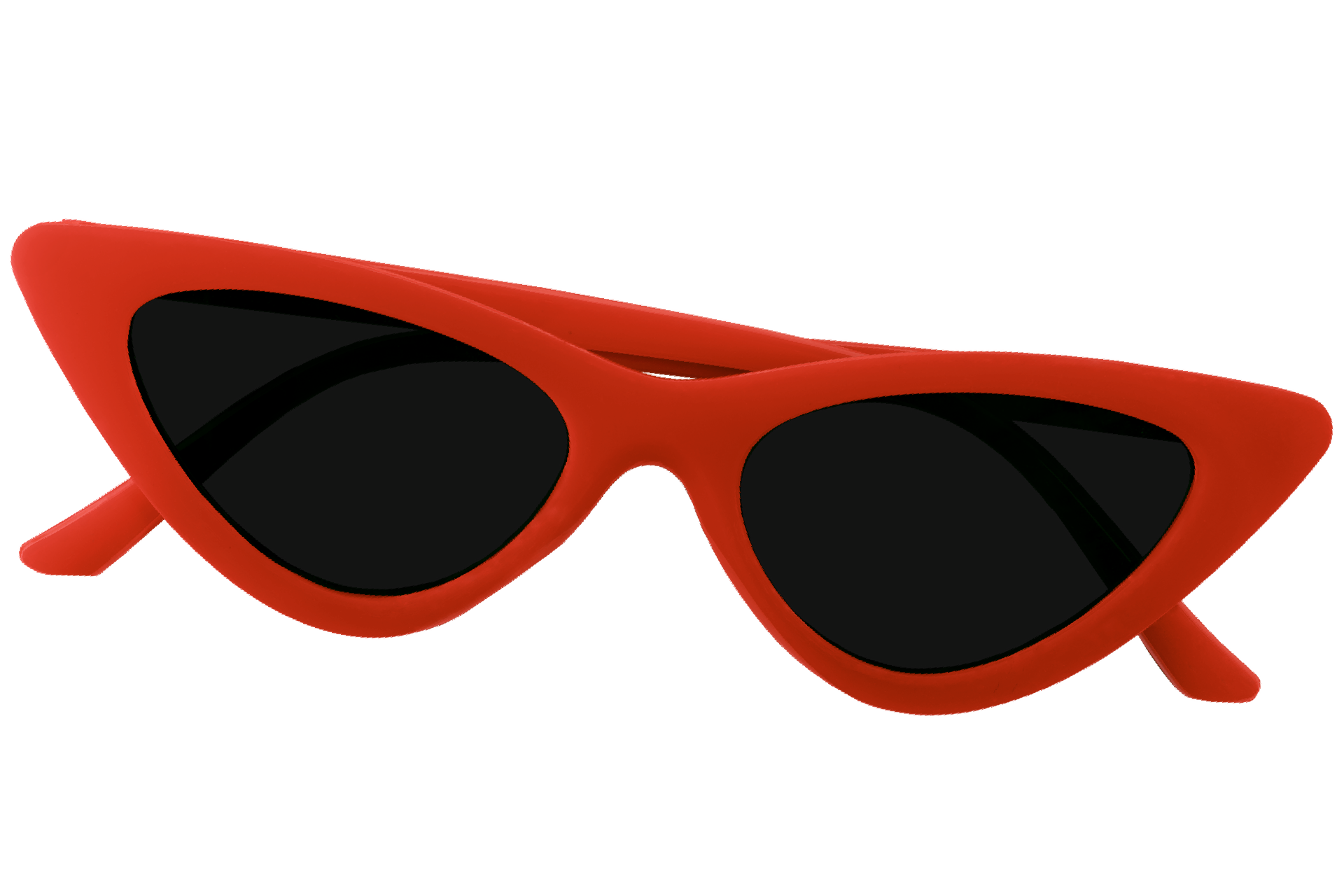 Une paire de lunettes de soleil rouge