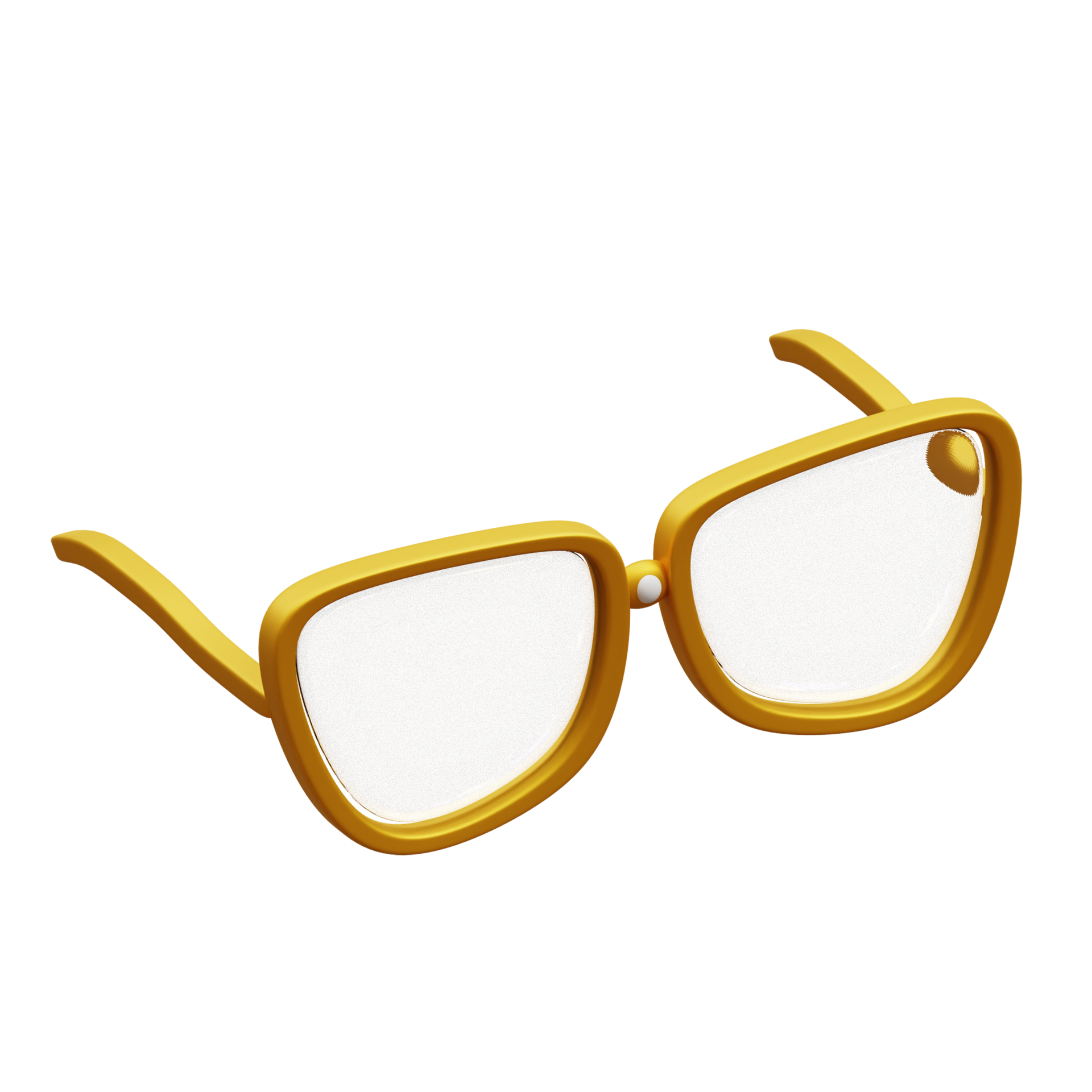 Des lunettes jaunes en 3D