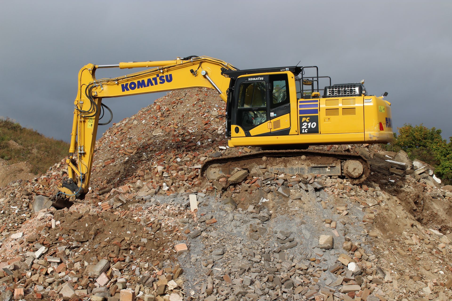 Kettenbagger-Betriebshof