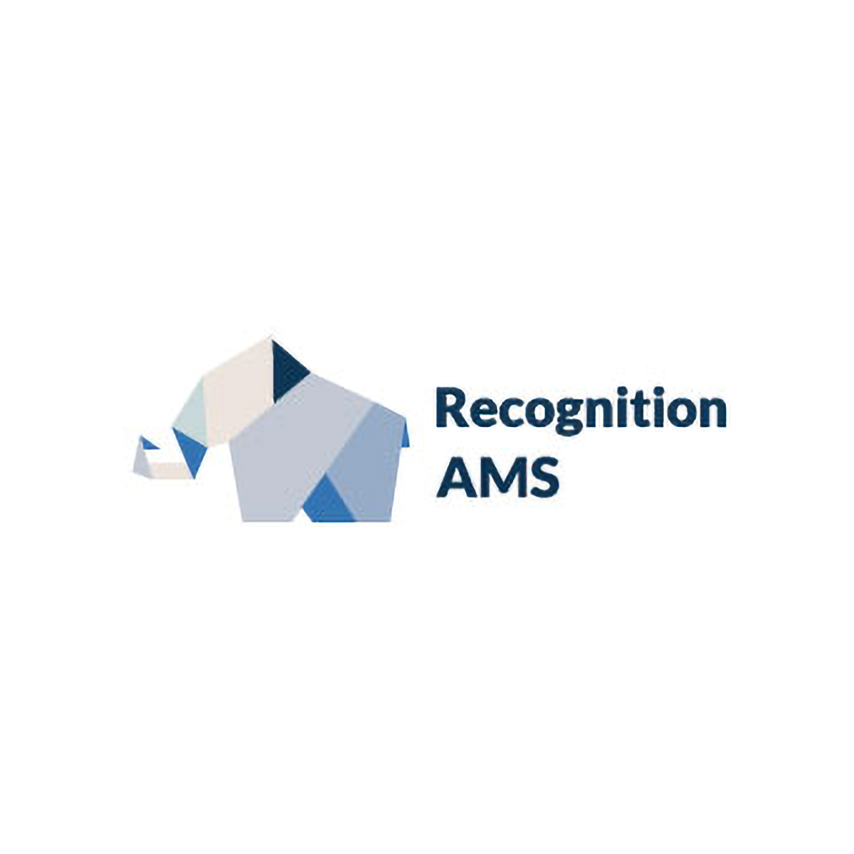 Ícono de elefante geométrico con el texto 