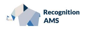 Logotipo de Reconocimiento AMS. Presenta un elefante geométrico