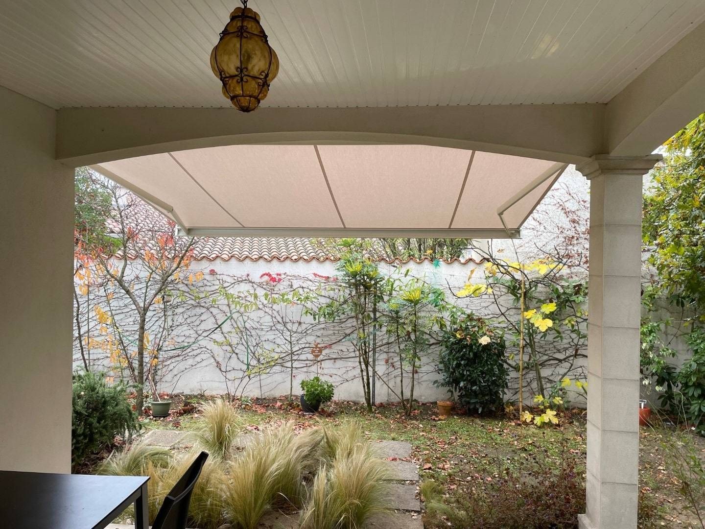 Store à banne textile