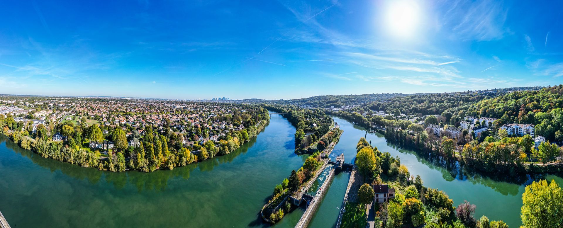 Vue panoramique de la région parisienne