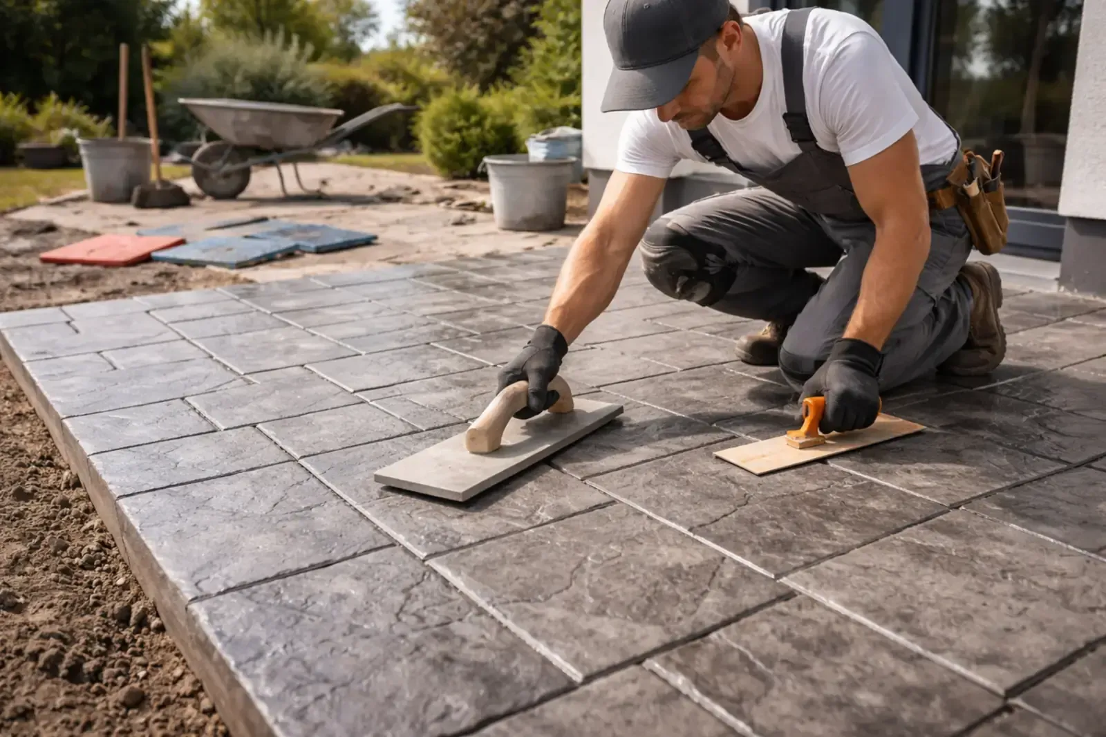 Una persona con un traje protector blanco con capucha y una máscara respiratoria se encuentra de pie en una zona boscosa.