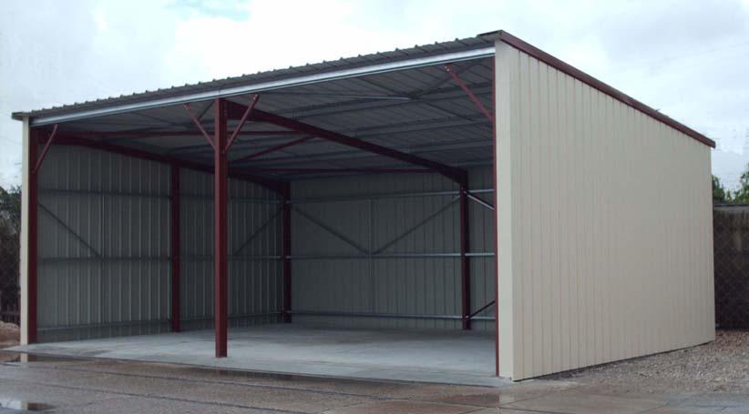 Abri pour camping-car en métal beige