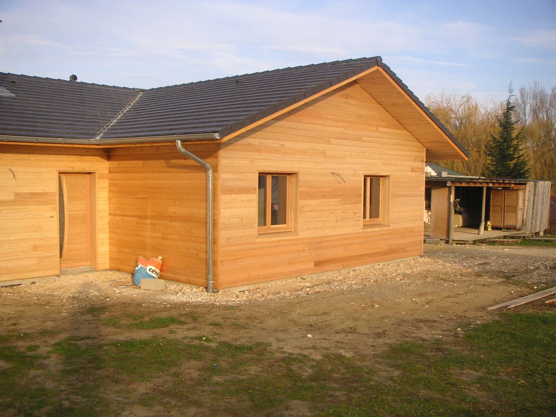 Construction d'une maison en bois