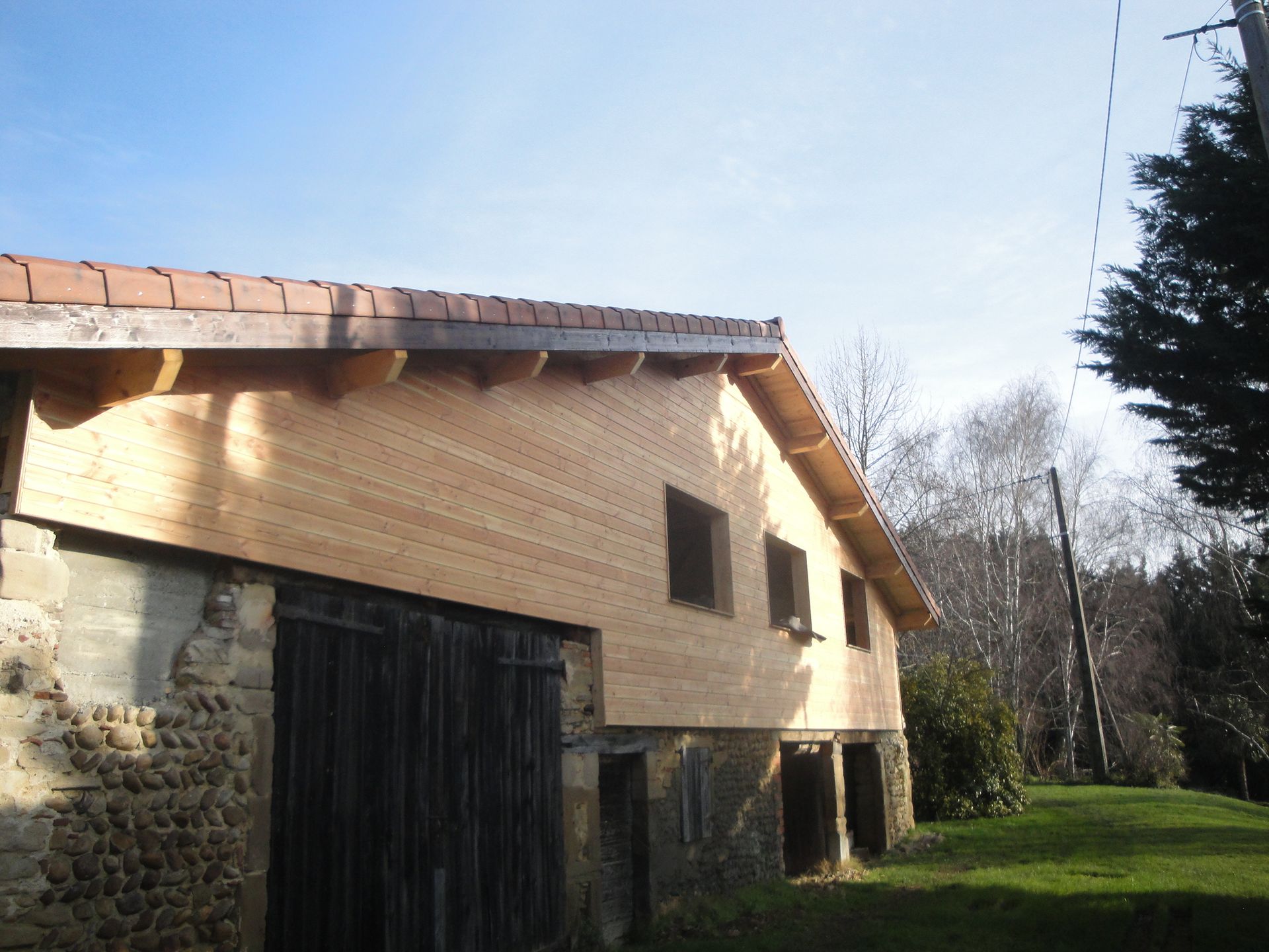 Chantier terminé : bardage et toiture