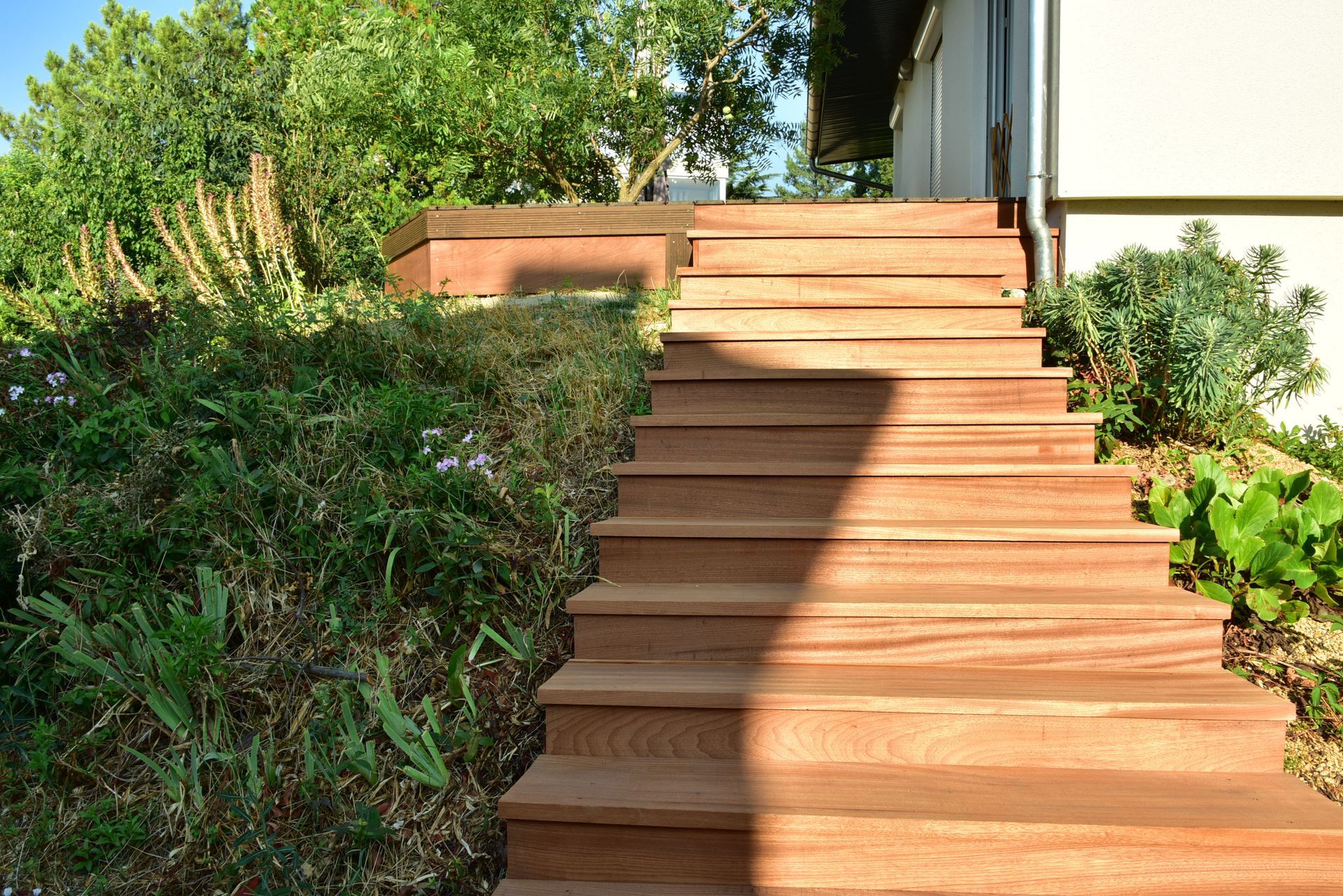 Pose d'escaliers en bois