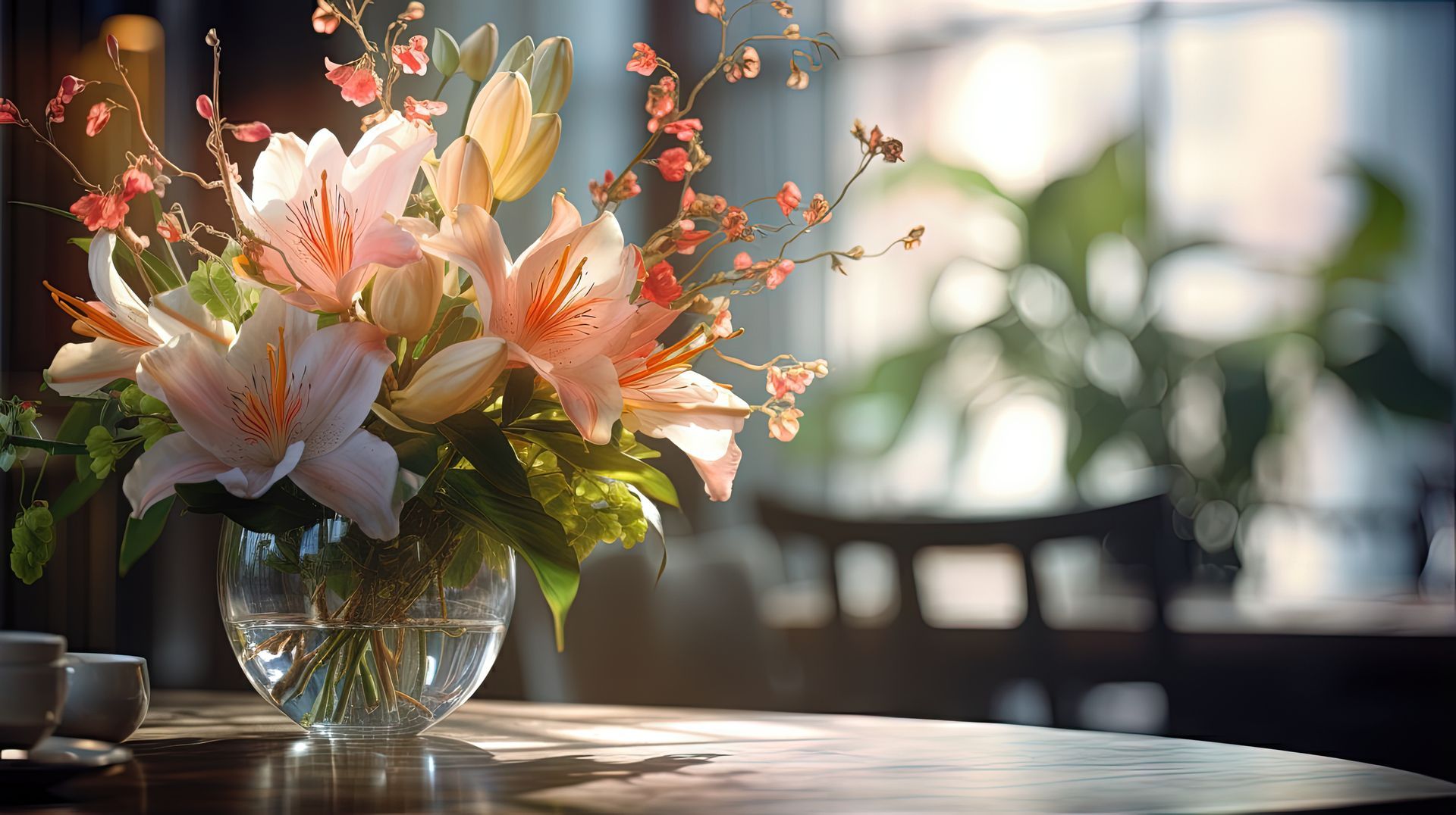 Bouquet rond pour un hôtel