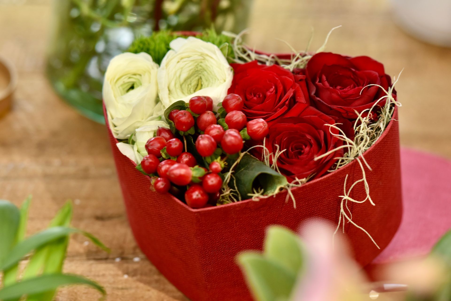 Fleurs dans un cœur