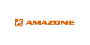 Das Amazon-Logo ist orange und weiß auf weißem Hintergrund.