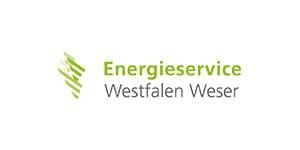 Das Logo des Energieservice Westfalen Weser ist grün und weiß.
