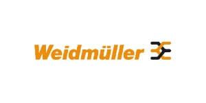 Das Weidmüller-Logo ist orange und schwarz auf weißem Hintergrund.