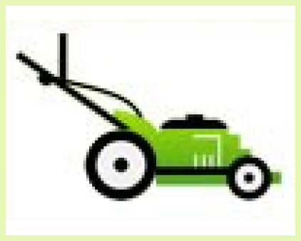 Tondeuse vue de droite.