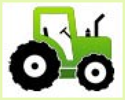 Un tracteur vu de droite.