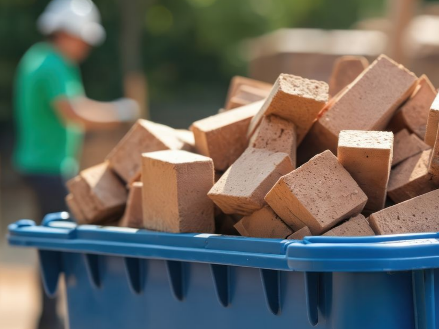 Poubelle de recyclage remplie