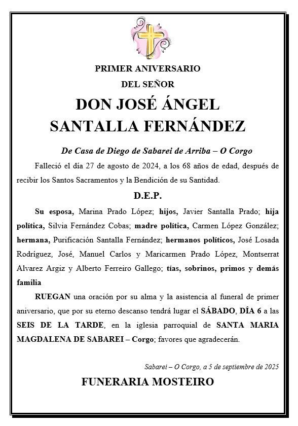 Un anuncio fúnebre en español para doña Esther López López