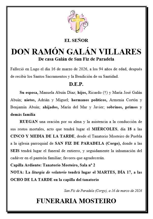 Un anuncio fúnebre en español para doña Esther López López