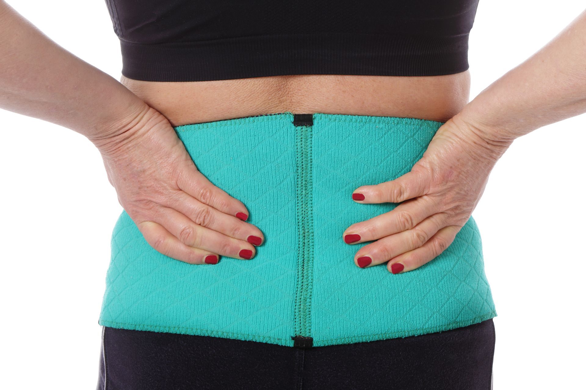 Ceinture lombaire sur femme âgée