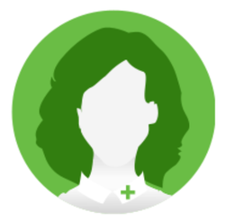 Image de visage avec cheveux mi-longs sur fond vert