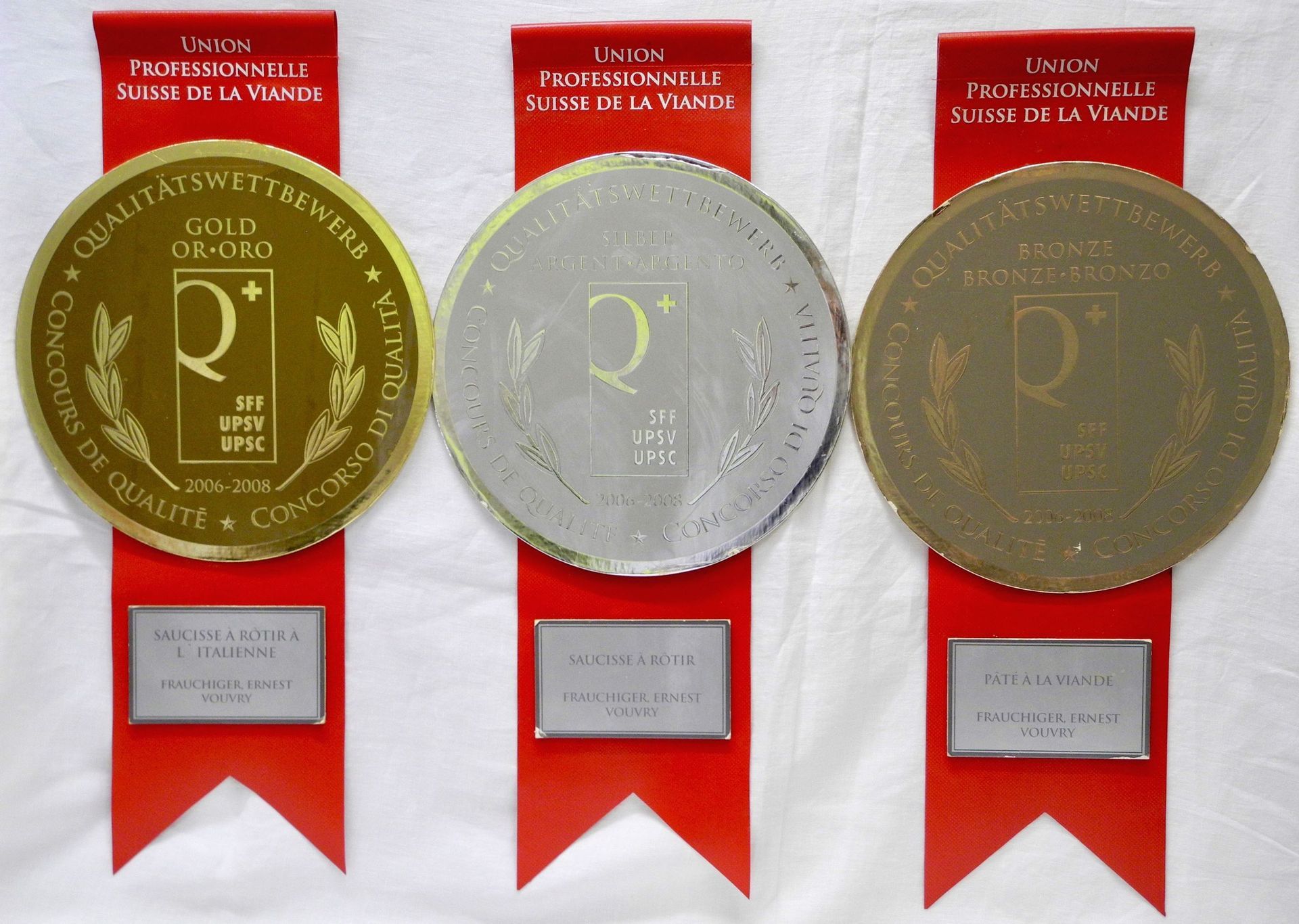 Boucherie Frauchiger - Médaille 2006-2008