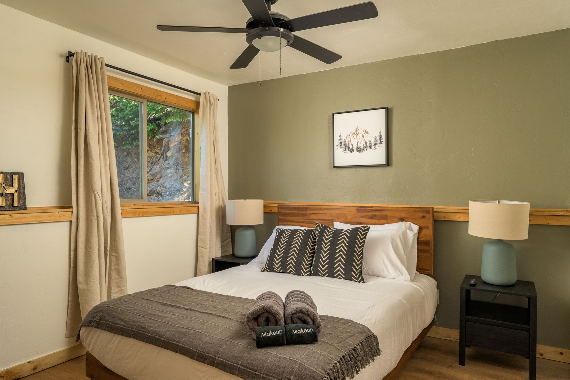 Fan above first floor bedroom