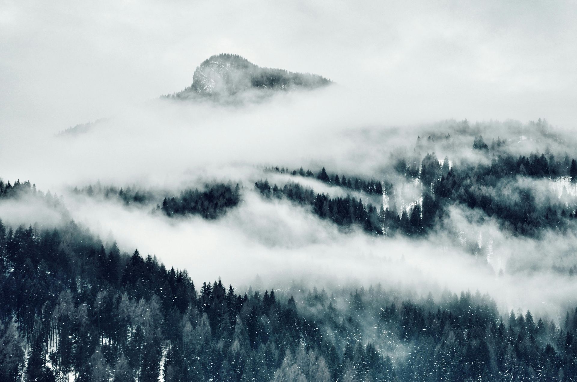 misty mountains