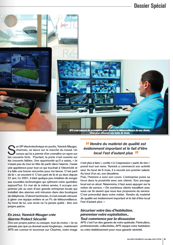 Page d'un magazine de communication