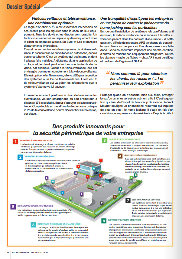 Page d'un magazine de communication