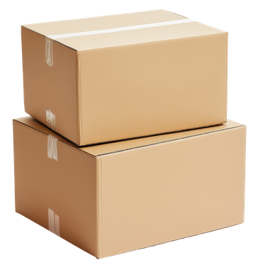 2  cartons superposés