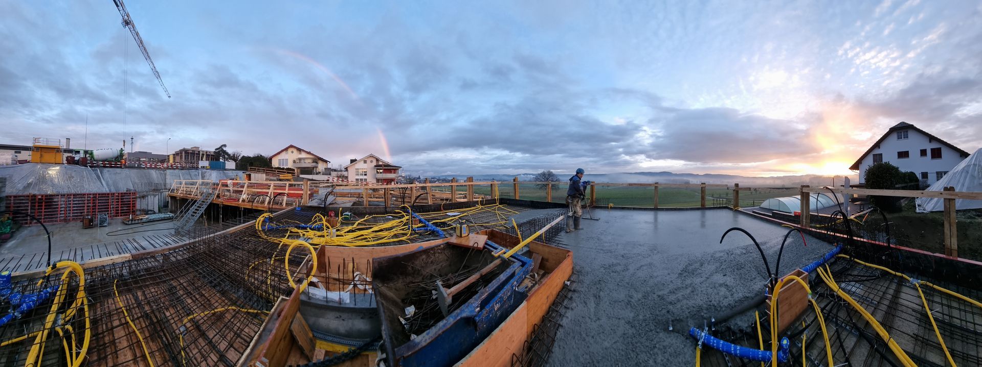 Neubausiedlung Mehrfamilienhäuser