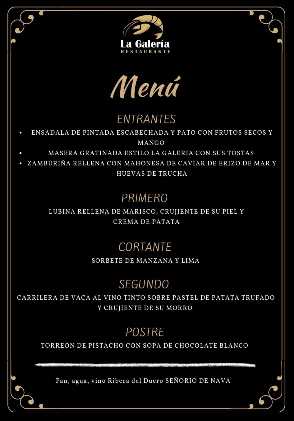 menu para grupos