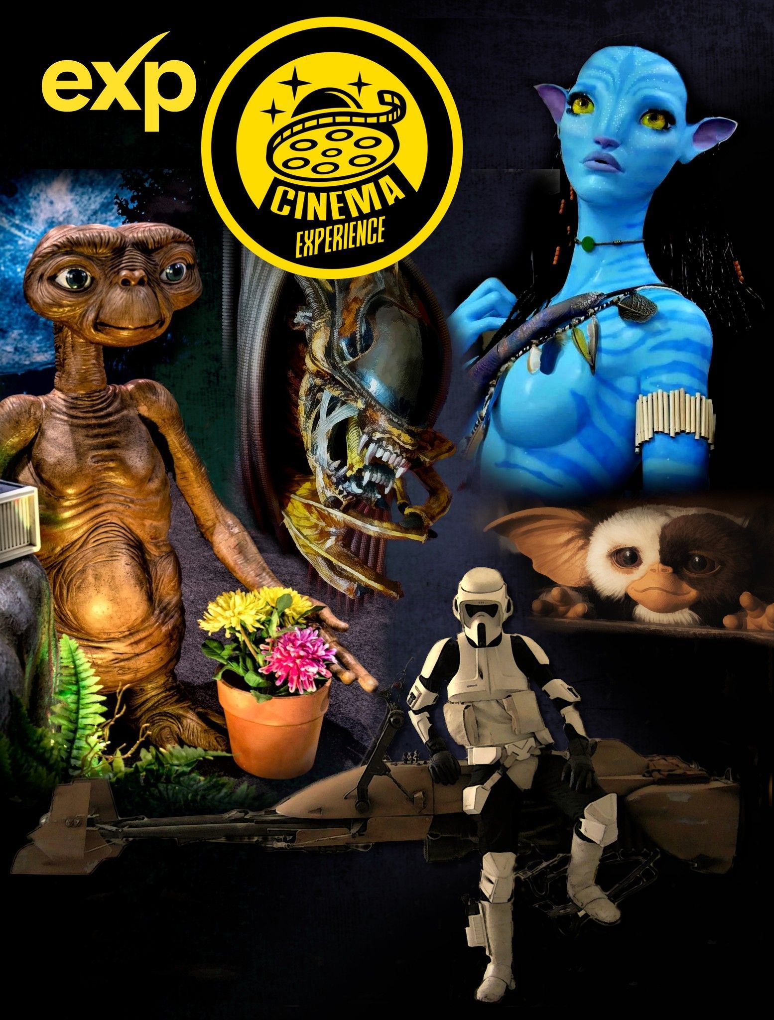 Un cartel de una película llamada exp cinema plus